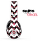 Tiny Paw Print and White Chevron Pattern Skin for the Beats by Dre Solo, Studio, Wireless, Pro or Mixr