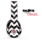 Black Floral Lace and White Chevron Pattern Skin for the Beats by Dre Solo, Studio, Wireless, Pro or Mixr