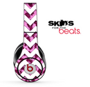 Pink Cheetah and White Chevron Pattern Skin for the Beats by Dre Solo, Studio, Wireless, Pro or Mixr