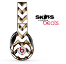 Real Cheetah and White Chevron Pattern Skin for the Beats by Dre Solo, Studio, Wireless, Pro or Mixr