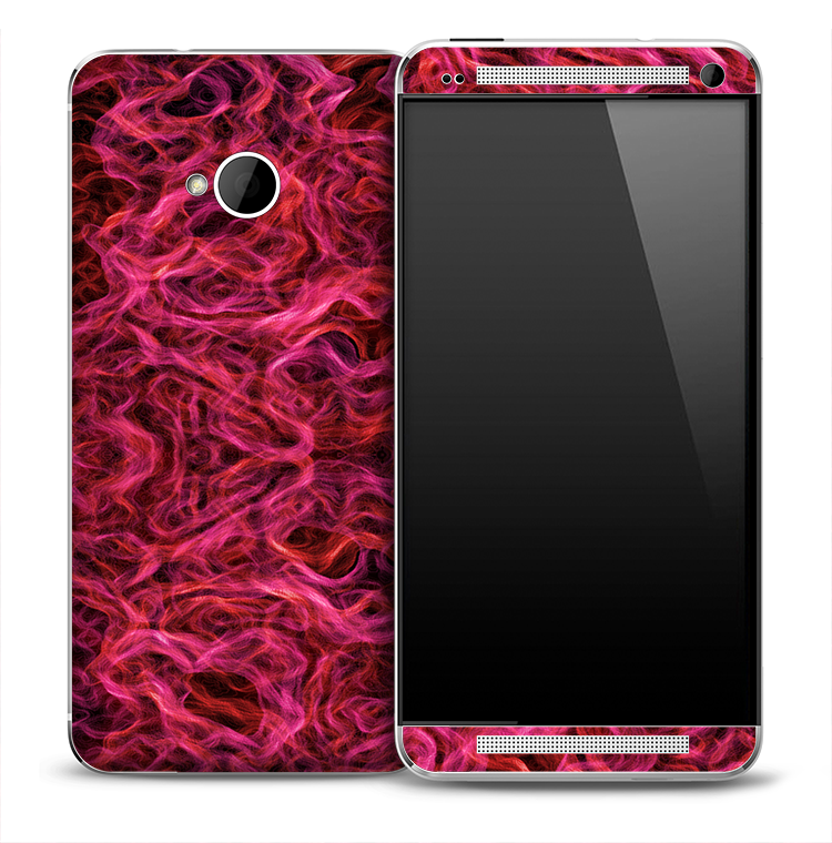 Pink Flames Skin for the HTC One Phone