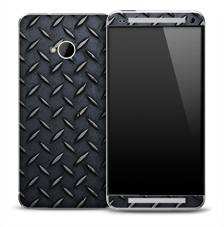 Dark Diamond Plate Skin for the HTC One Phone