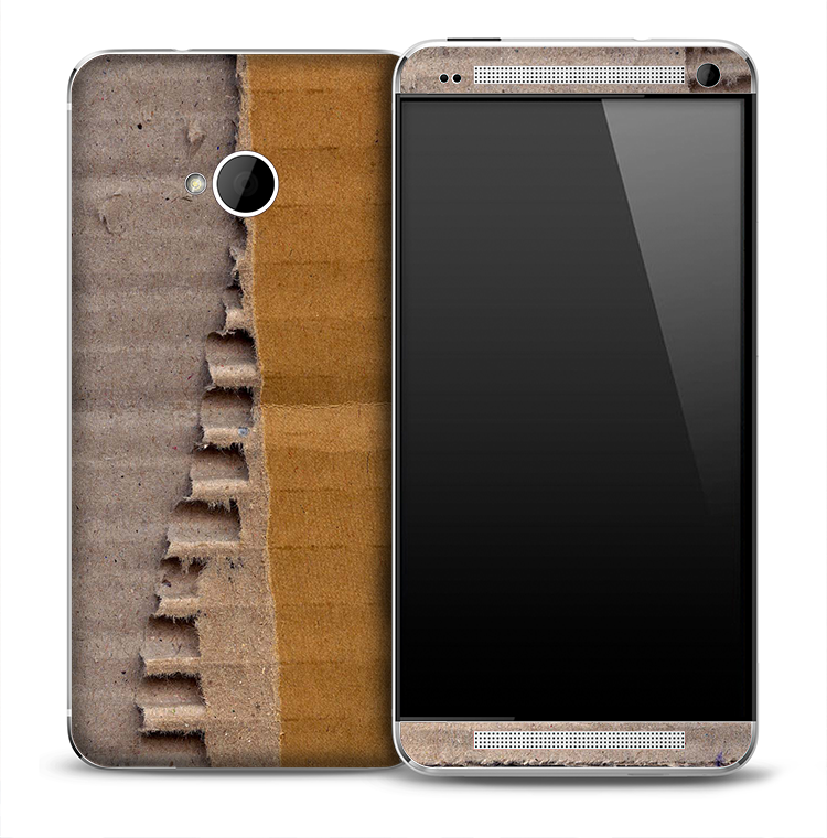 Ripped Cardboard Skin for the HTC One Phone