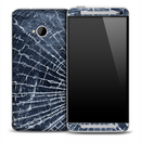 Cracked Glass Skin for the HTC One Phone