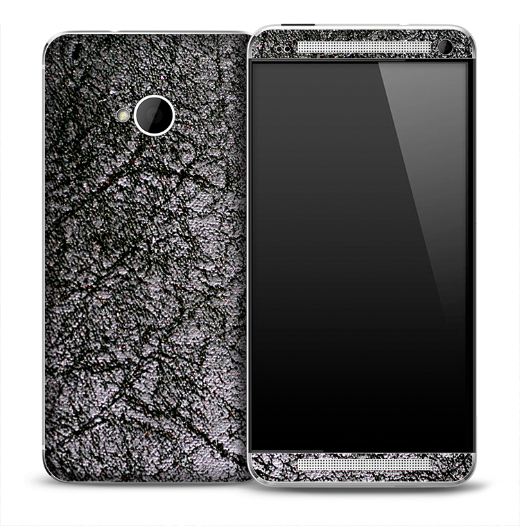 Dark Worn Fabric Skin for the HTC One Phone