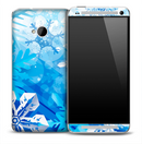 Artistic Blue Snowflake Skin for the HTC One Phone