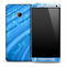Glimmering Blue Swirl Skin for the HTC One Phone