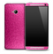 Cracked Metallic Pink Skin for the HTC One Phone