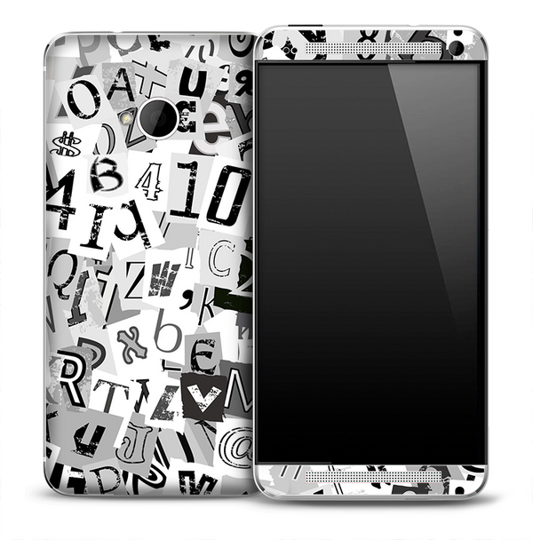 Black & White Ransom Skin for the HTC One Phone