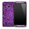 Bi-Color Purple Floral Skin for the HTC One Phone