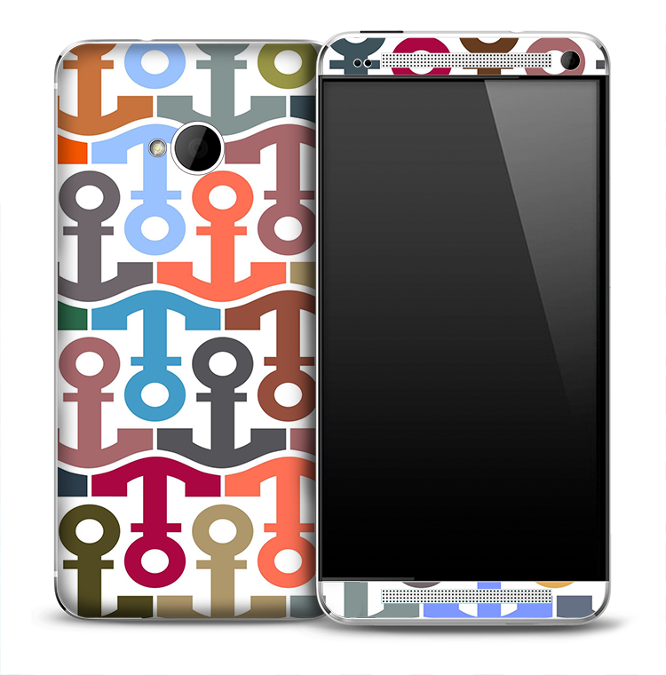 Colorful Anchors Skin for the HTC One Phone