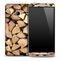Stacked Firewood Skin for the HTC One Phone