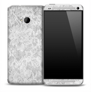 White Lace Skin for the HTC One Phone