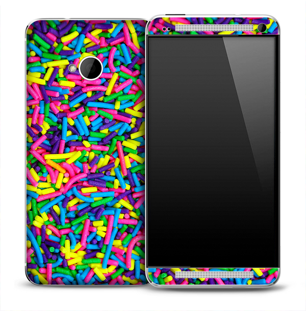 Neon Sprinkles Skin for the HTC One Phone