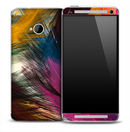Light Colorful Feathers Skin for the HTC One Phone