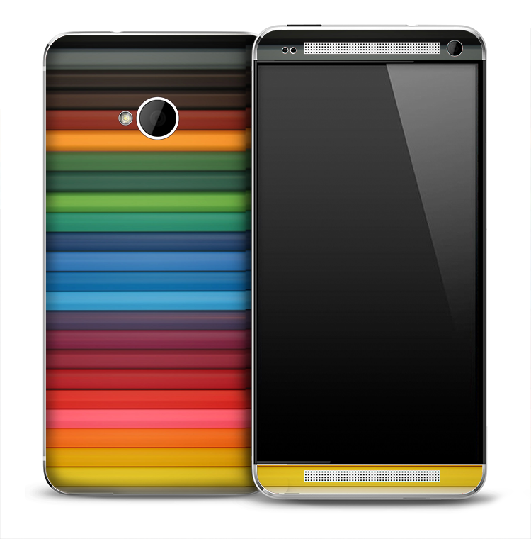 Coordinated Color Pencils Skin for the HTC One Phone