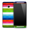 Neon Horizontal Stripes Skin for the HTC One Phone
