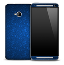 Vibrant Blue Floral Skin for the HTC One Phone