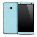 Baby Blue Fabric Skin for the HTC One Phone