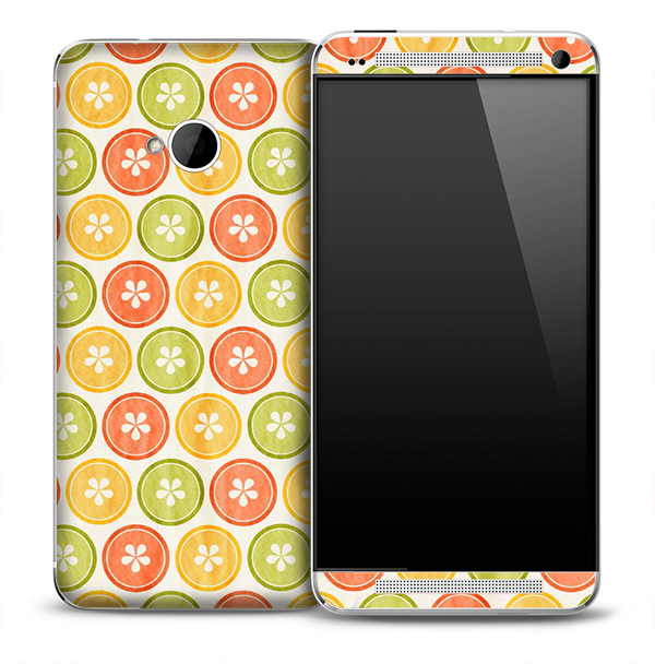 Vintage Citrus Slices Skin for the HTC One Phone