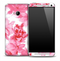Abstract Pink Floral Skin for the HTC One Phone