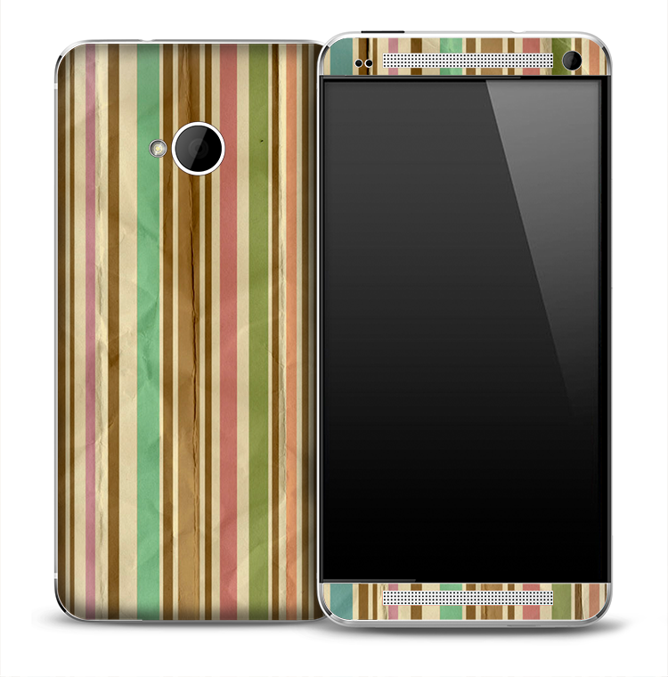 Vintage Stripes Paper Skin for the HTC One Phone