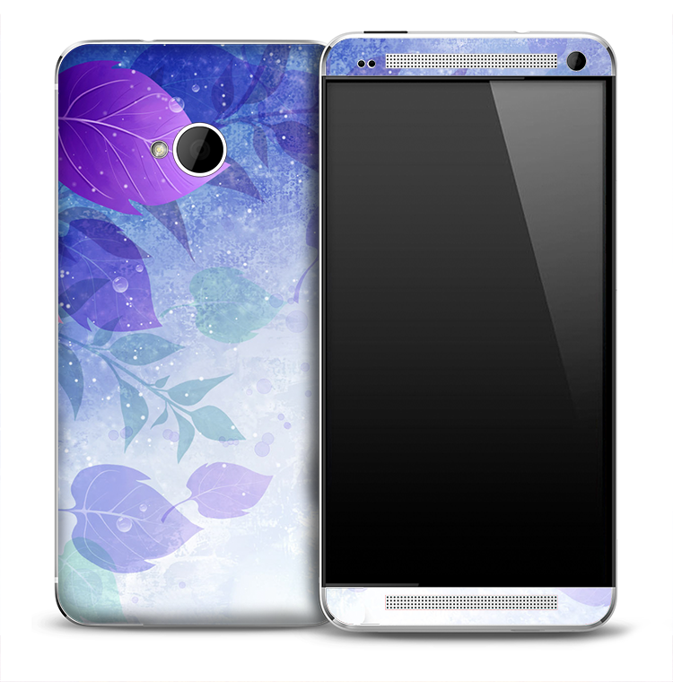 Purple Flowerland Skin for the HTC One Phone