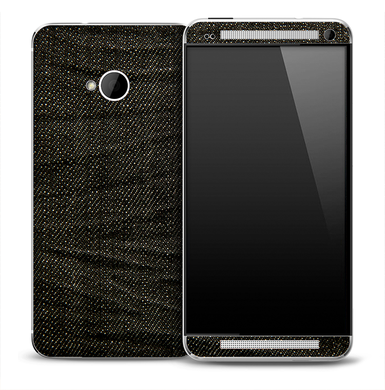 Dark Creased Jean Skin for the HTC One Phone