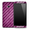 Purple Slanted Stripes Skin for the HTC One Phone