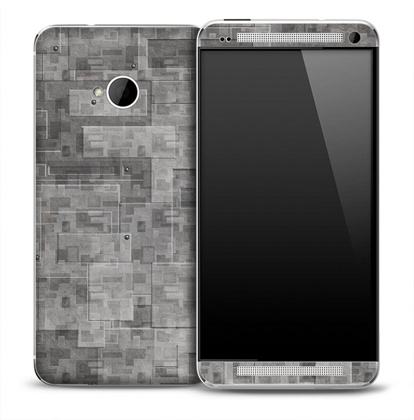 Gray Tiled Skin for the HTC One Phone