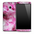 Pink Fuzzy Feathers Skin for the HTC One Phone