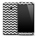 Chevron Pattern White & Dark Gray Skin for the HTC One Phone
