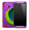 Neon Purple Peacock Skin for the HTC One Phone