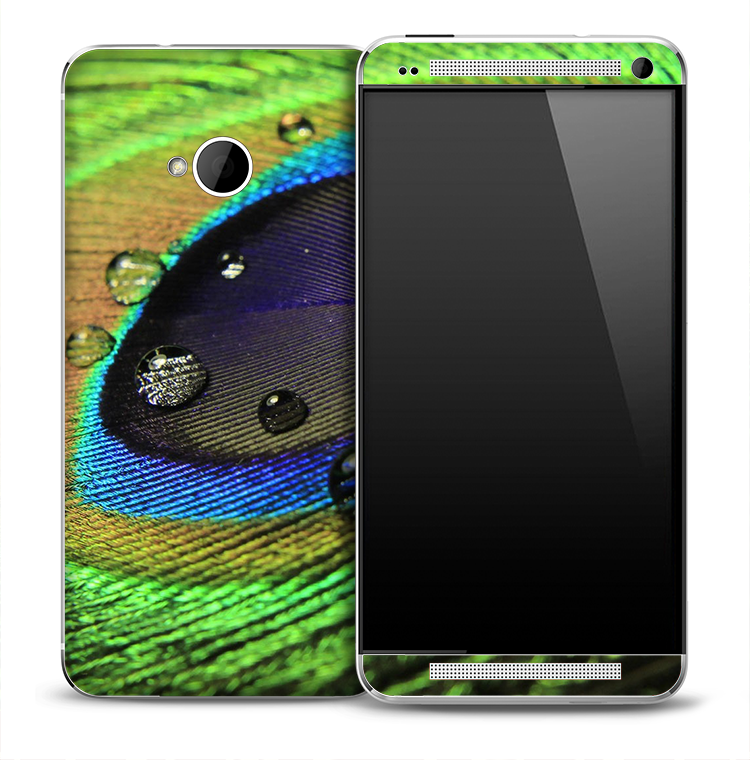 Neon Peacock Skin for the HTC One Phone