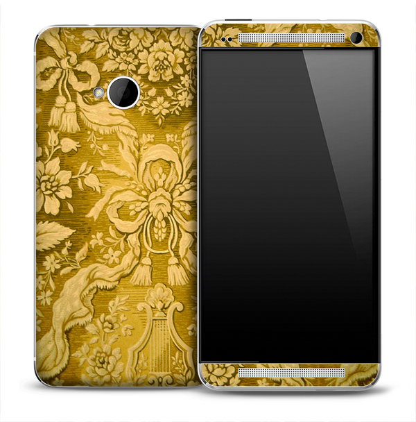 Copy of Vintage Yellow Floral Skin for the HTC One Phone