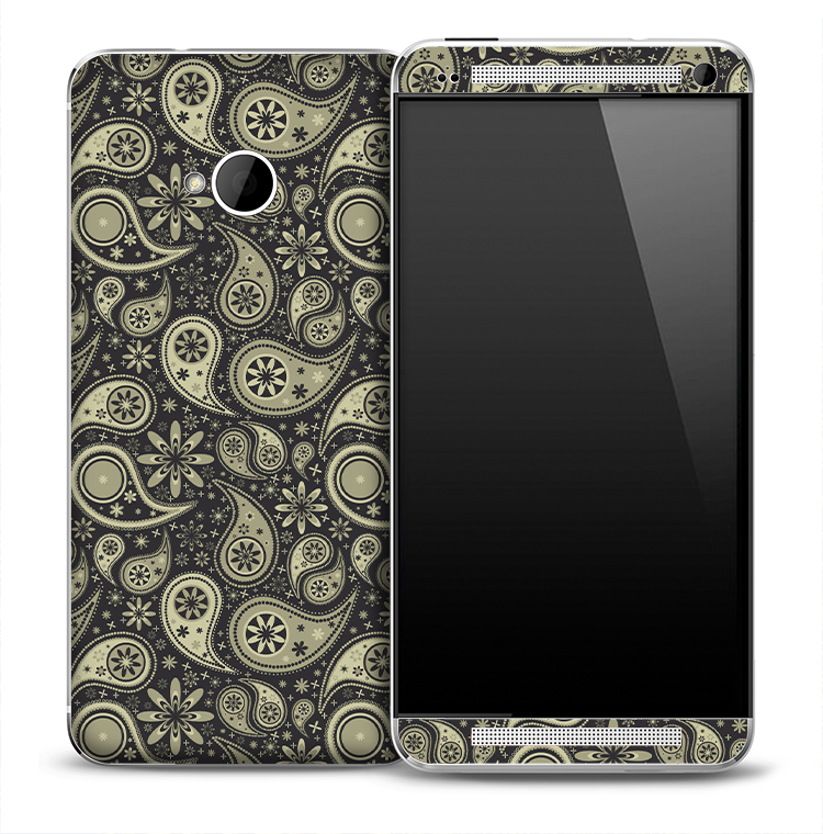 Dark Paisley Skin for the HTC One Phone