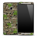 Green Wood Camoflauge Skin for the HTC One Phone