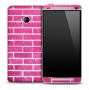 Pink Brick Skin for the HTC One Phone