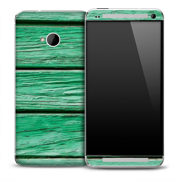 Antique Green Boards Skin for the HTC One Phone