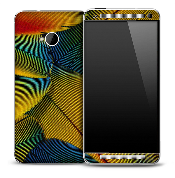 Vibrant Fancy Feathers Skin for the HTC One Phone