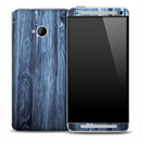 Blue Stained Wood Skin for the HTC One Phone