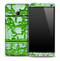 Neon Cracked Green Paint Skin for the HTC One Phone