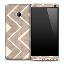 Large Vintage V4 Chevron Pattern Skin for the HTC One Phone
