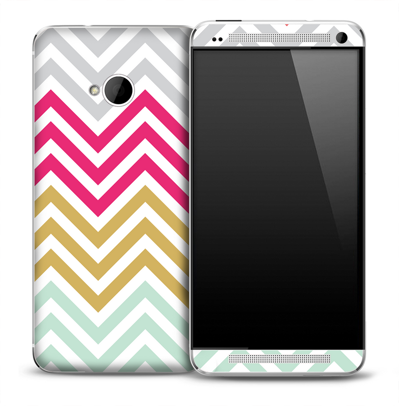 Color V4 Chevron Pattern Skin for the HTC One Phone