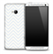 White and Gray V3 Chevron Pattern Skin for the HTC One Phone