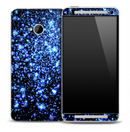 Space Galaxy Blue V2 Pattern Skin for the HTC One Phone
