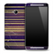 Purple Vintage Chevron Pattern Skin for the HTC One Phone