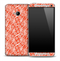 Abstract Red Swirl Pattern Skin for the HTC One Phone