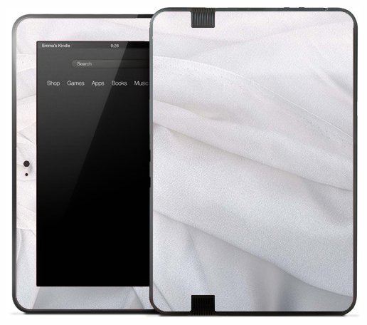 Wrinkled White Sheet Skin for the Amazon Kindle