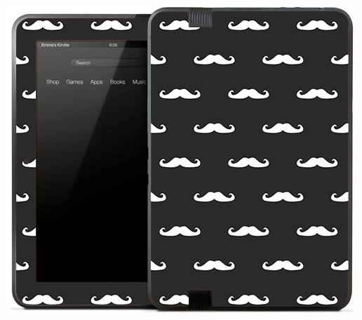 Mustached Skin for the Amazon Kindle